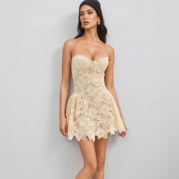 $279 LOVE & LEMONS LACE MINI DRESS